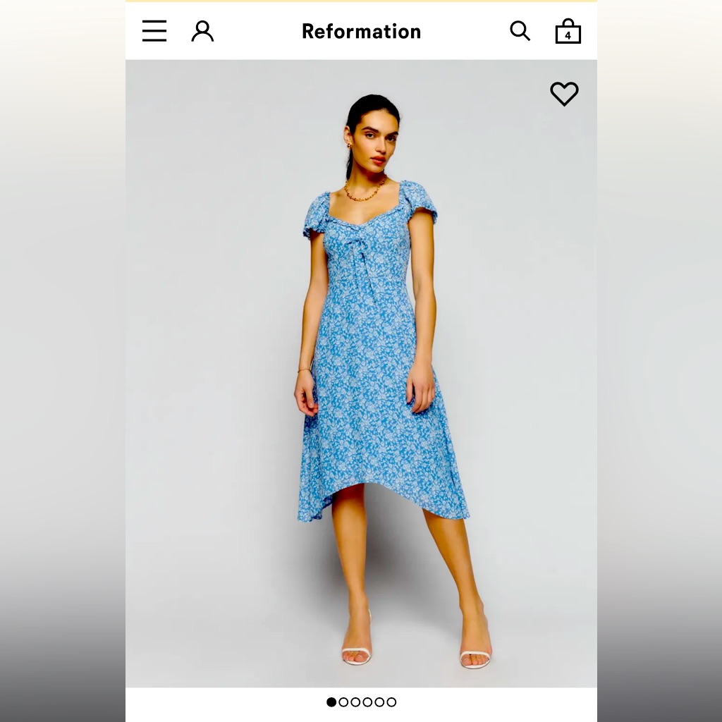 Reformation Maebry Dress Clio - Size 6